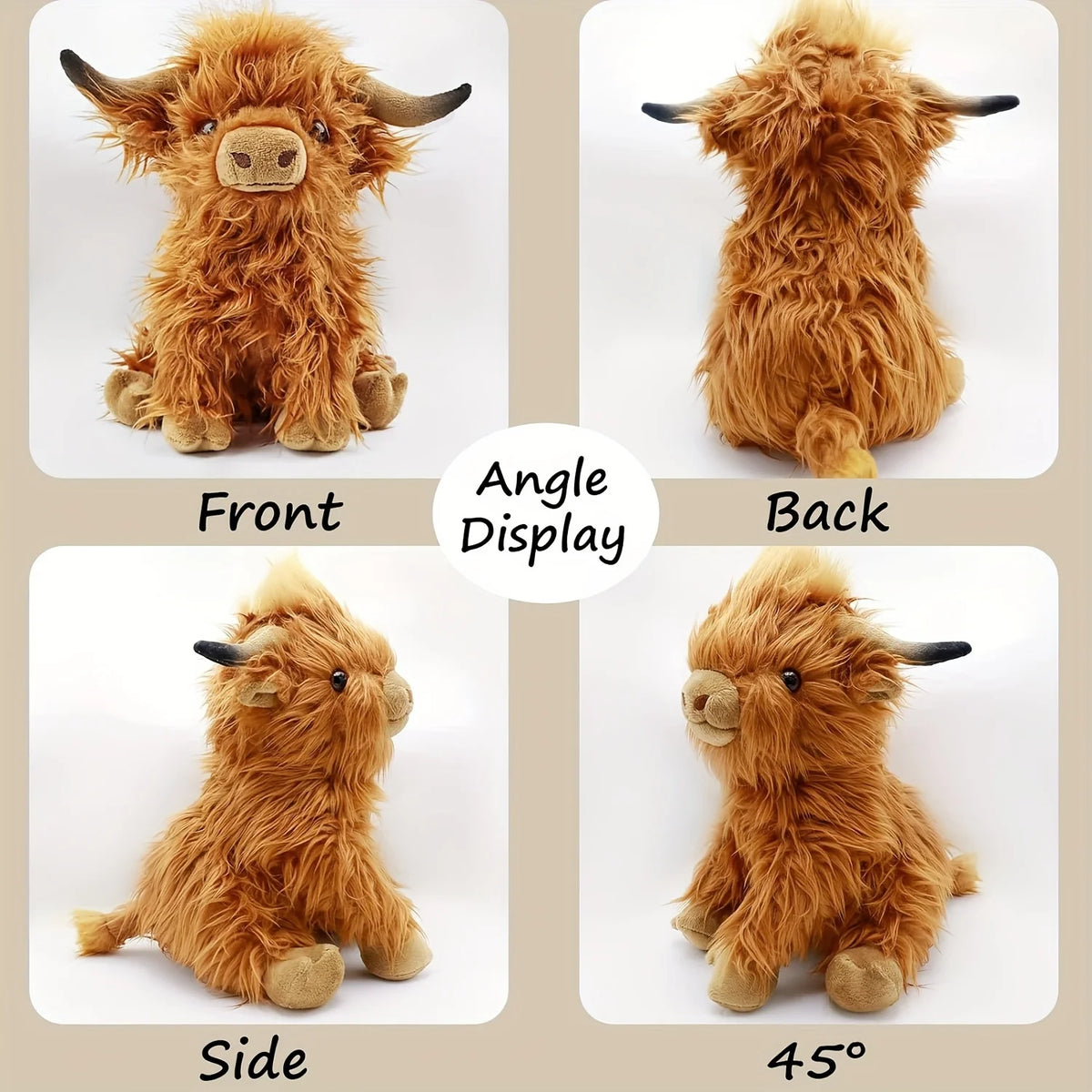 Adorable Highland Cow Plush Toy – Soft and Cuddly 25cm Companion