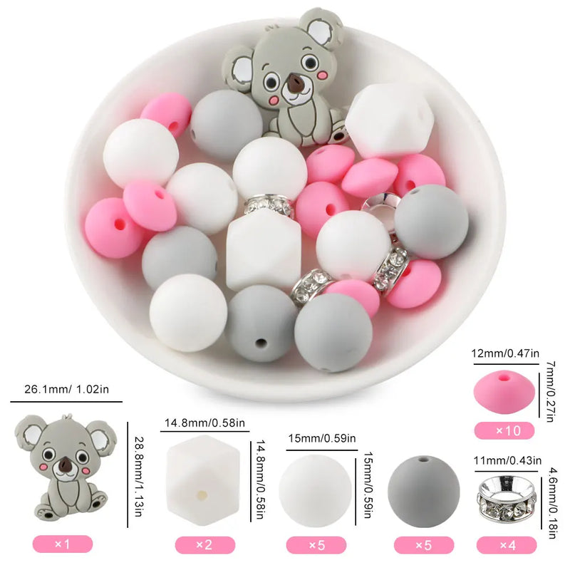 Cartoon Animal Silicone Focal Beads for Jewelry Making