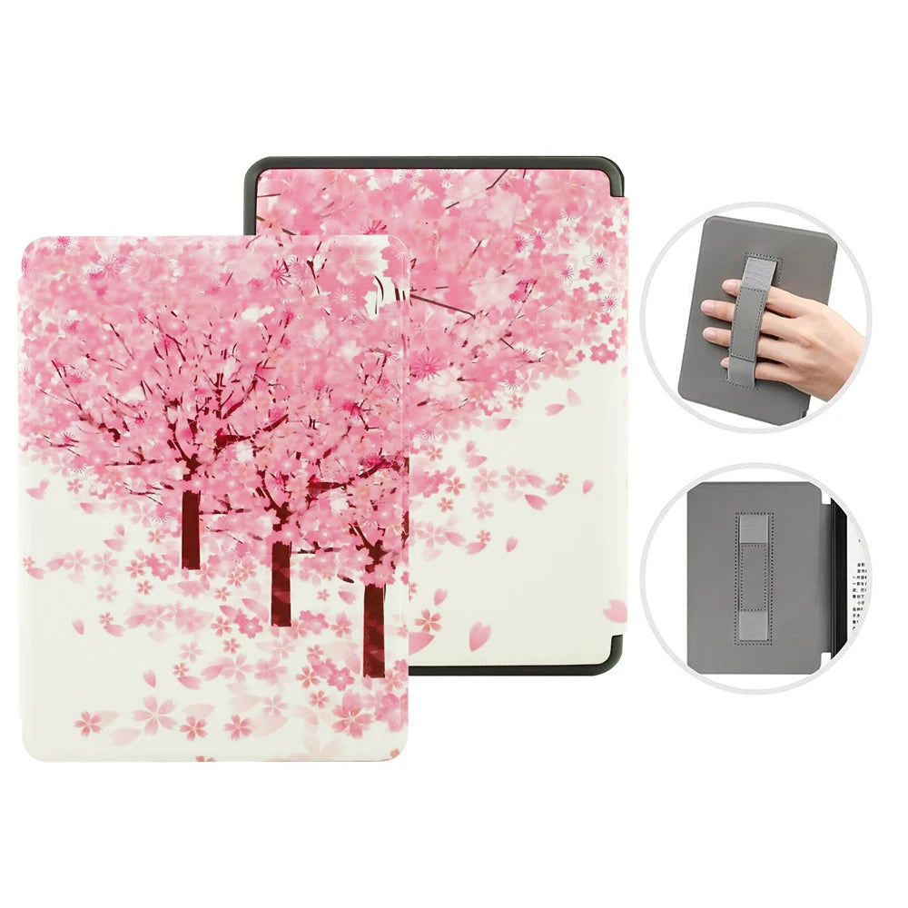 Premium Leather Case for Kindle Paperwhite (2024) with Hand Strap & Auto Sleep/Wake