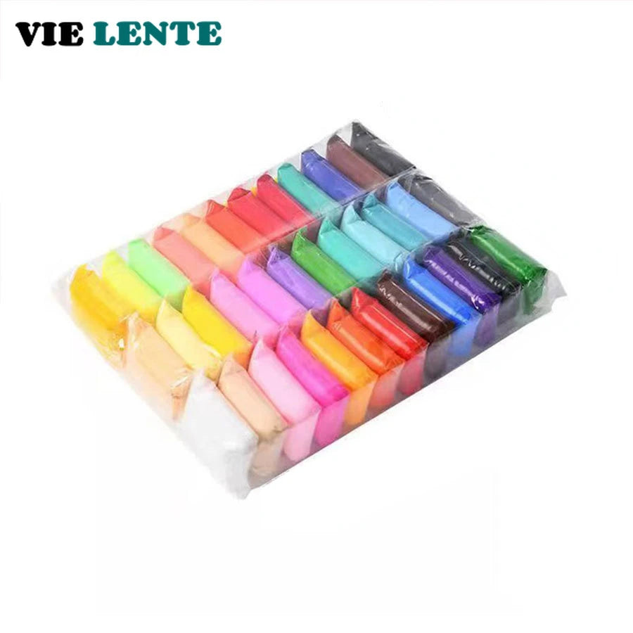36-Color Air-Dry Modeling Clay Set with Carving Tools