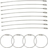 Multiple strands of stainless steel wire keychain cables with screw locks