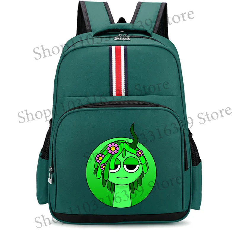 Sprunki Cartoon Backpack – Large Capacity Rucksack for Teens and Adults