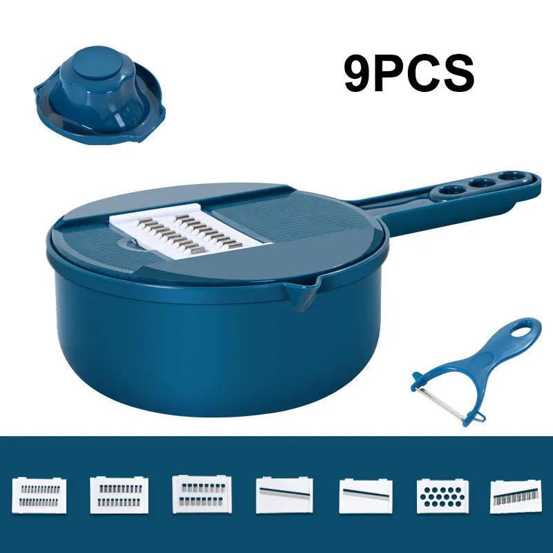 9-in-1 Vegetable Chopper with Collection Container
