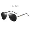 Classic Metal Pilot Sunglasses with Polarized Lenses