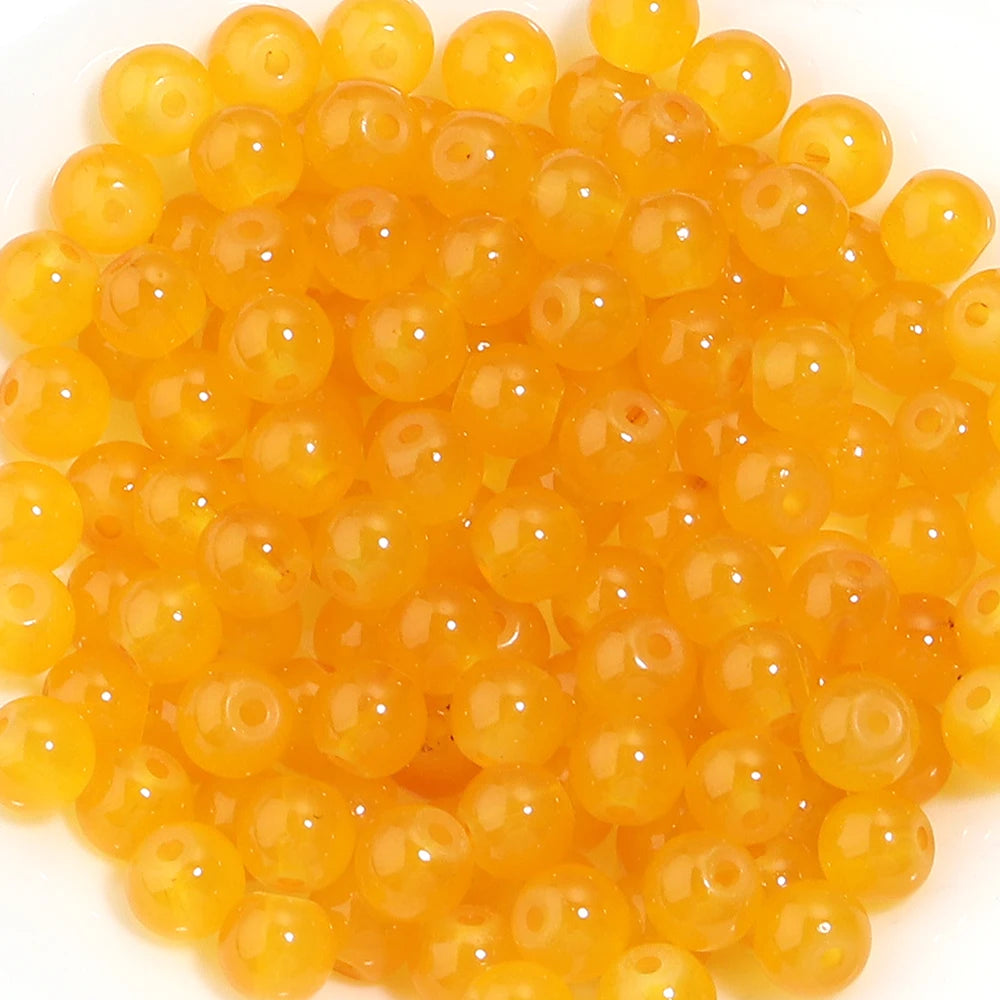 Colorful Round Glass Beads for Jewelry Making