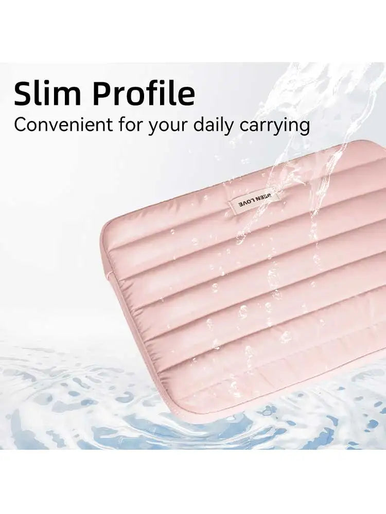 Soft Puffy Laptop Sleeve with Plush Padding