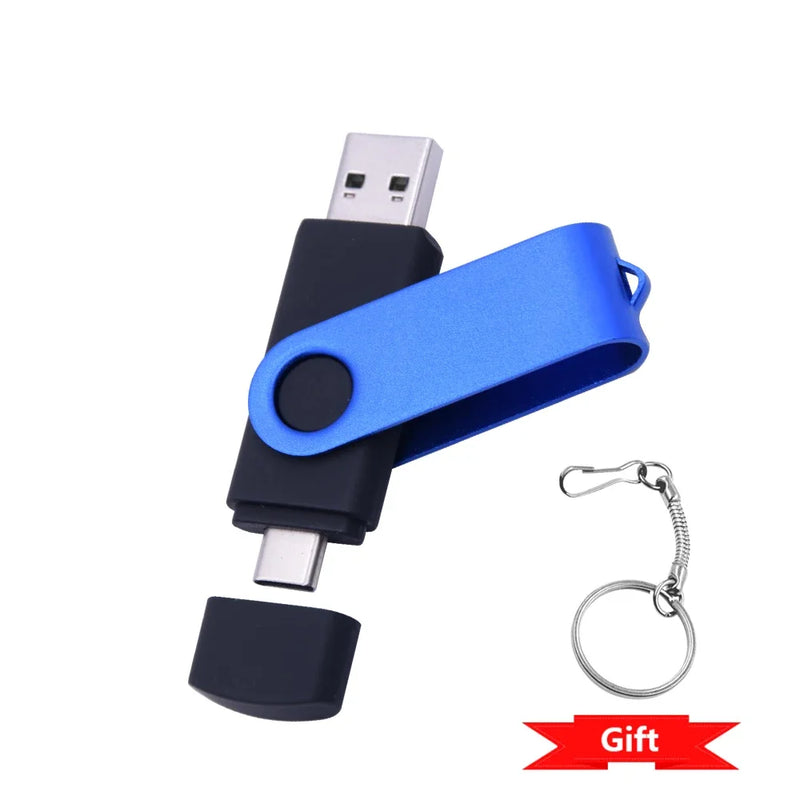 Dual-Interface USB Flash Drive with Type-C and Standard USB