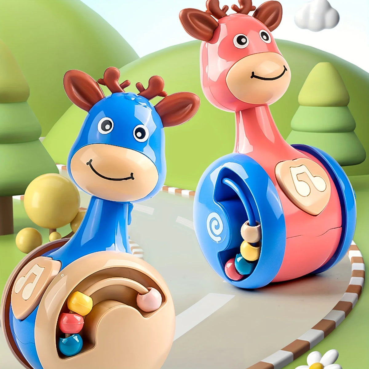 Fawn Slide & Shake Rattle Toy for Babies
