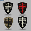 Knights Templar Cross Patch with Hook and Loop Backing