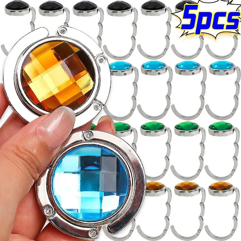 Foldable Crystal Acrylic Hook with Anti-Slip Pad