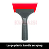 A black plastic handle scraping tool with a red blade for soft cowhide car wrap and film installation.