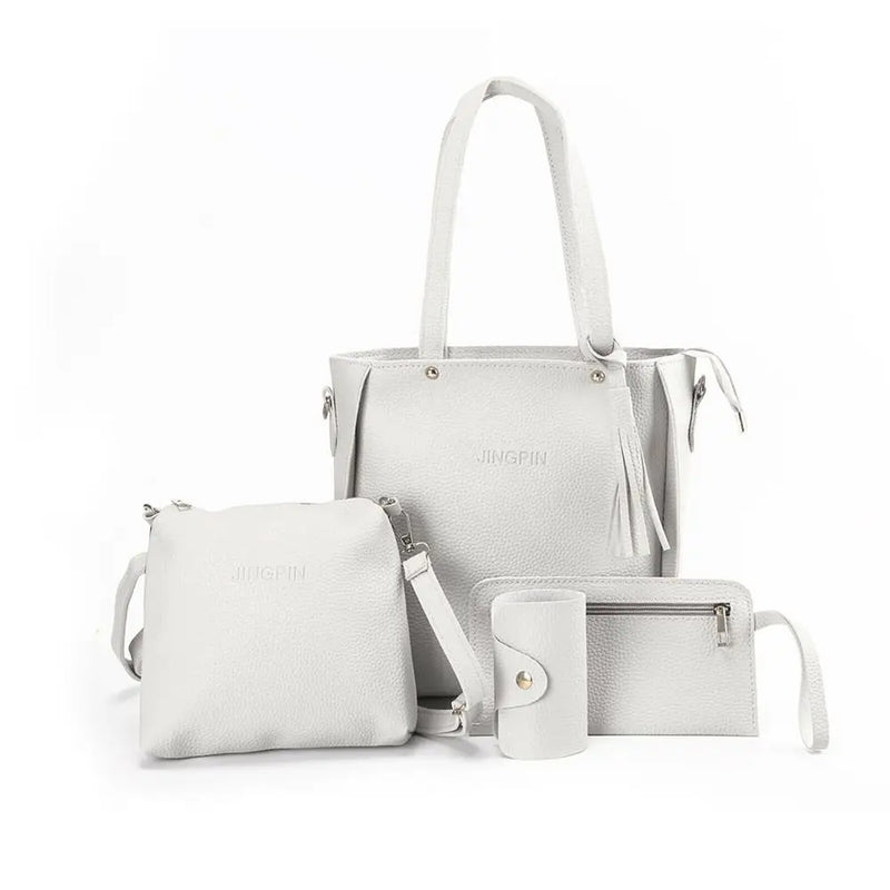 4-Piece PU Leather Crossbody Bag Set