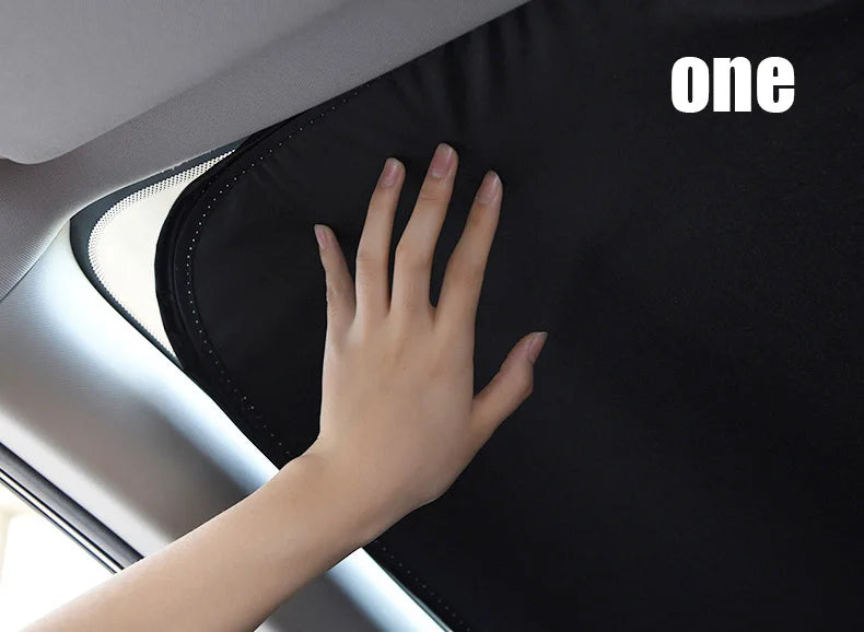 Titanium Silver Car Windshield Sunshade with Heat & Glare Protection