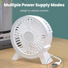 Compact USB Rechargeable Desk Fan