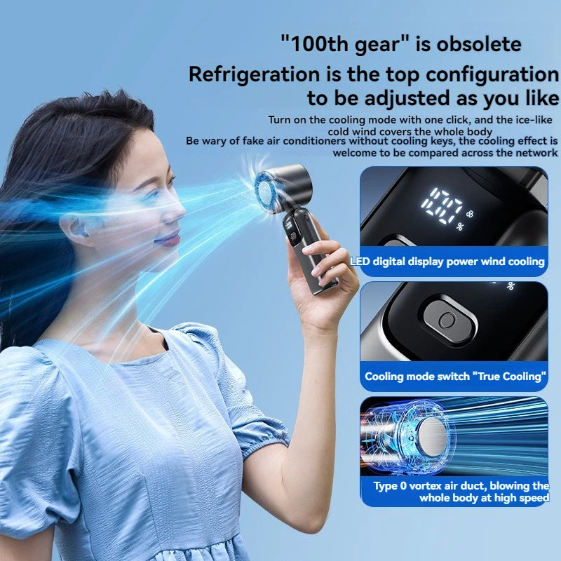 Portable Foldable Neck Fan with Stepless Speed Control