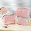 3-Piece PU Leather Makeup Bag Set