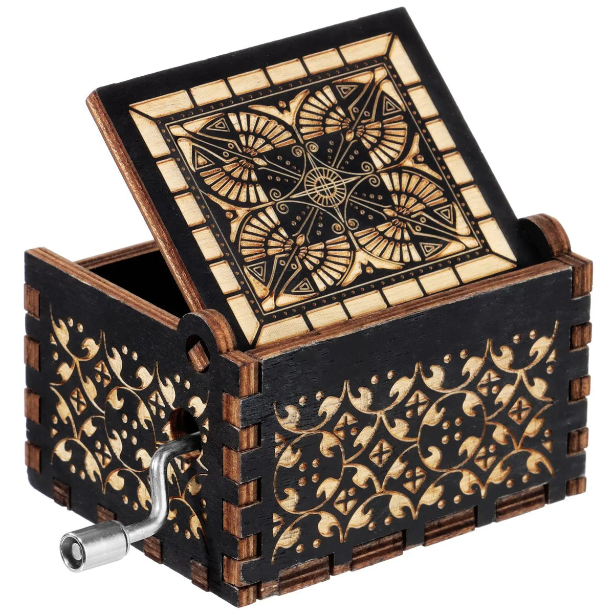 Wooden Hand-Crank Music Box - 'You Are My Sunshine' Engraved Keepsake Gift