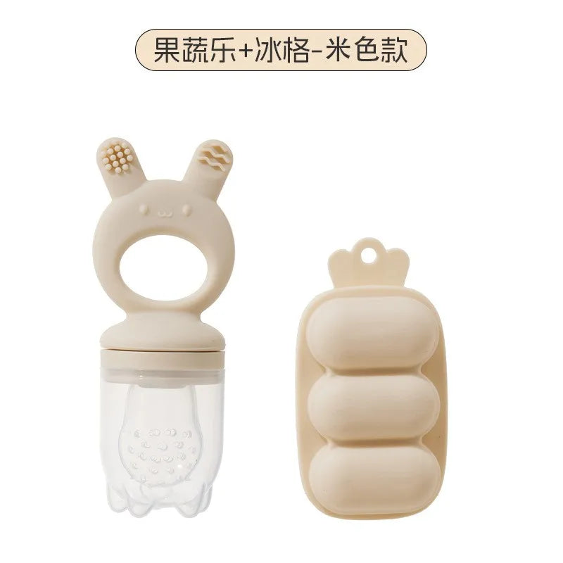 Silicone Baby Fruit Feeder with Freezer Tray Set