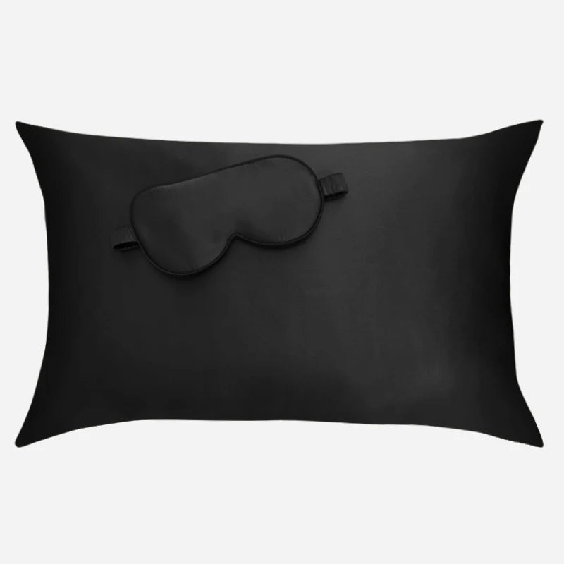Funda de Almohada y Máscara para Dormir de Seda de Gusanos de Seda Mulberry al 100%