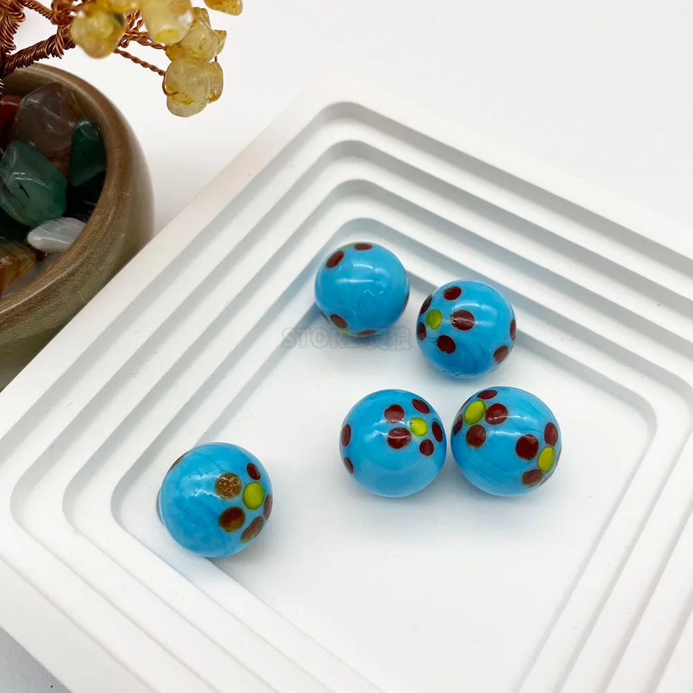 Handcrafted Glass Marbles Set for Games, Décor & Collecting
