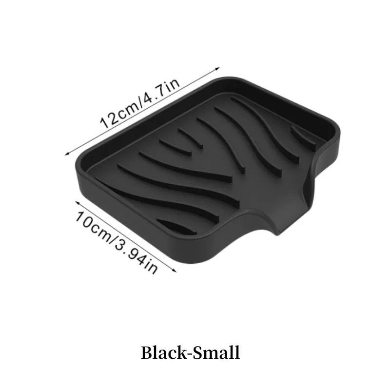 Silicone Drain Soap Dish with Anti-Slip Base