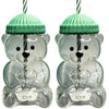 Verre en forme d'ours avec paille