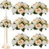 Set of 6 Silk Rose Flower Balls for Wedding & Event Decor