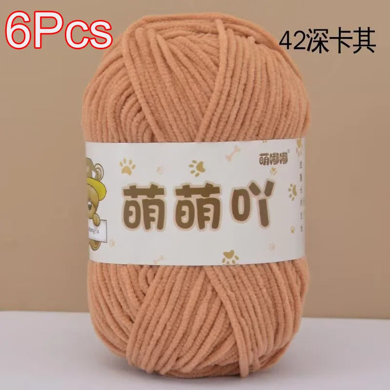 Soft Chenille Yarn for Crocheting and Knitting
