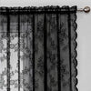 French Lace Sheer Curtains - White Tulle Voile Drapes for Bedroom & Living Room