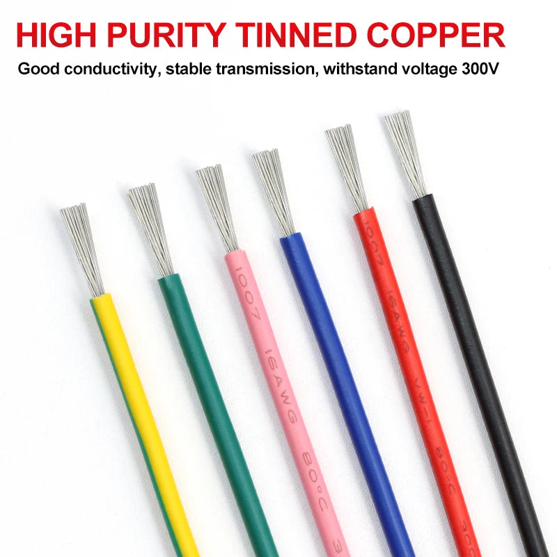 12-Color Tinned Copper Hookup Wire for DIY Projects