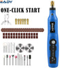 A set of mini rotary tools for engraving, polishing, and cutting including various bits and accessories.
