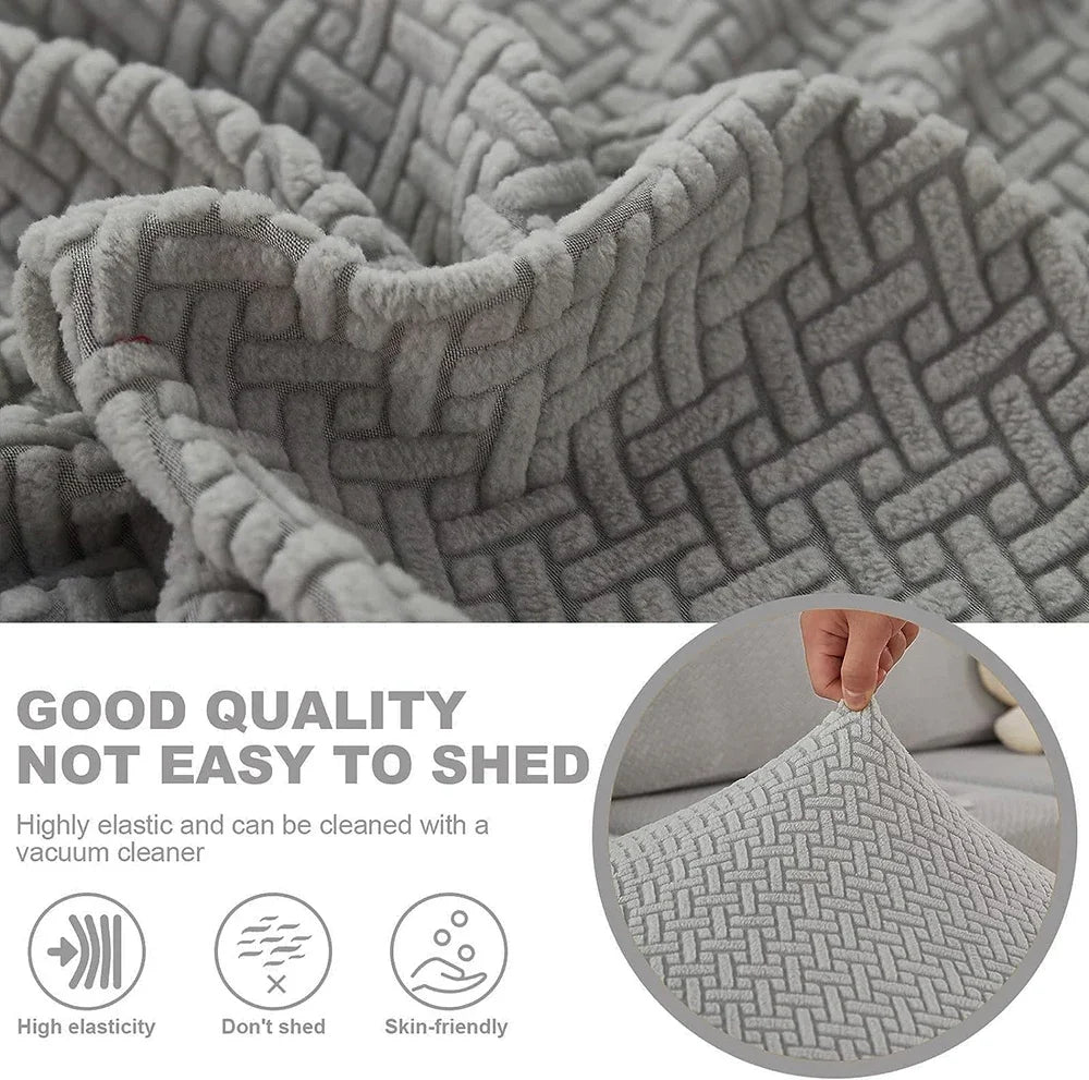 Jacquard Sofa Seat Cushion Cover – Removable & Non-Slip
