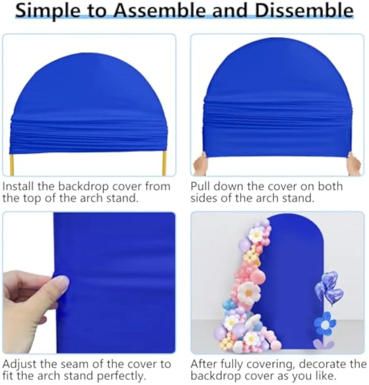 Stretchy Balloon Arch Cover for Wedding & Party Photo Backdrops