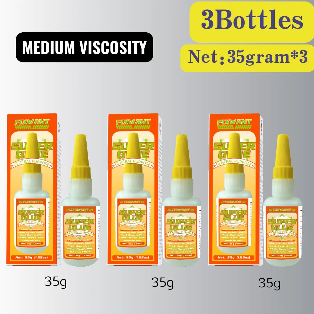 High-Strength Cyanoacrylate Super Glue for Multi-Surface Repairs