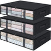 Under Bed Storage Containers with Clear Window (3-Pack)