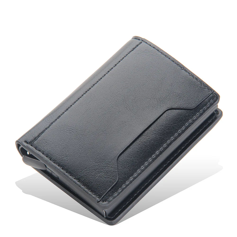 Carbon Fiber Mini RFID Blocking Wallet for Men