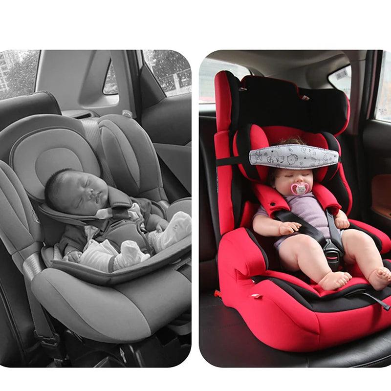 Baby Car Seat Head Support Pillow with Adjustable Strap