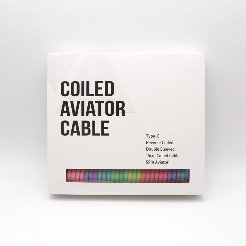 Handcrafted Coiled USB-A to Type-C Cable for Mechanical Keyboards