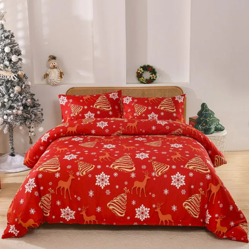 Festive Christmas Duvet Cover Set with Pillowcases