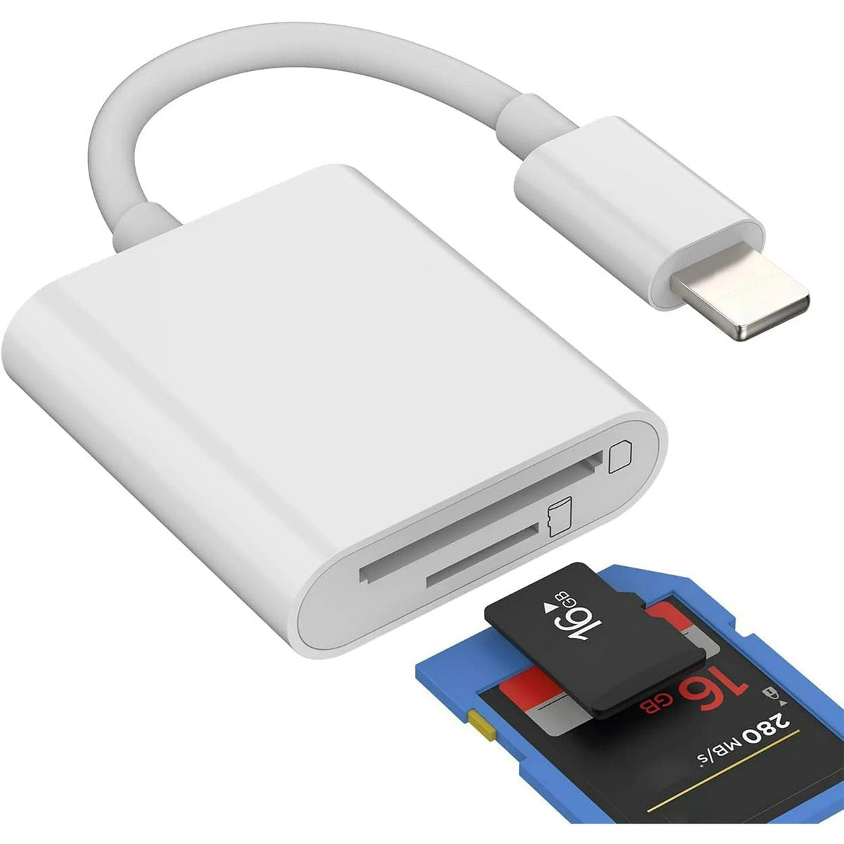 3-in-1 Lightning SD & TF Card Reader for iPhone