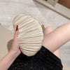 Elegant Pleated Evening Clutch with Chain Strap