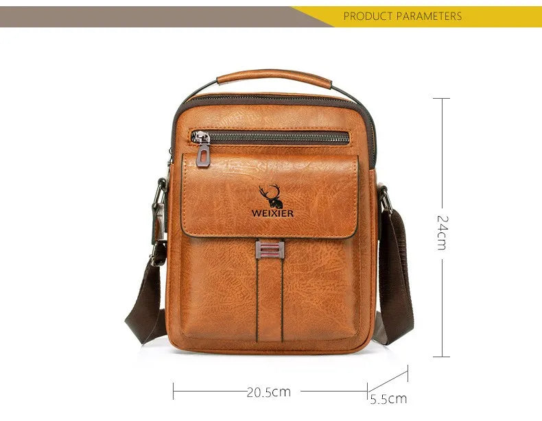 Vintage Waterproof Crossbody Messenger Bag for Men