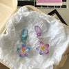 Colorful Flower Resin Keychain with Zinc Alloy Clip