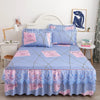 Lace-Trimmed Bed Skirt with Printed Design