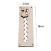 A wooden Montessori busy board accessory kit featuring a giraffe shape and a wavy cutout for toddler learning.