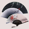Traditional Folding Hand Fan with Bamboo Frame