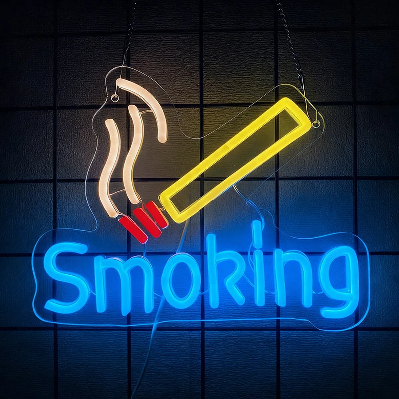 Cigar-Themed LED Neon Wall Sign