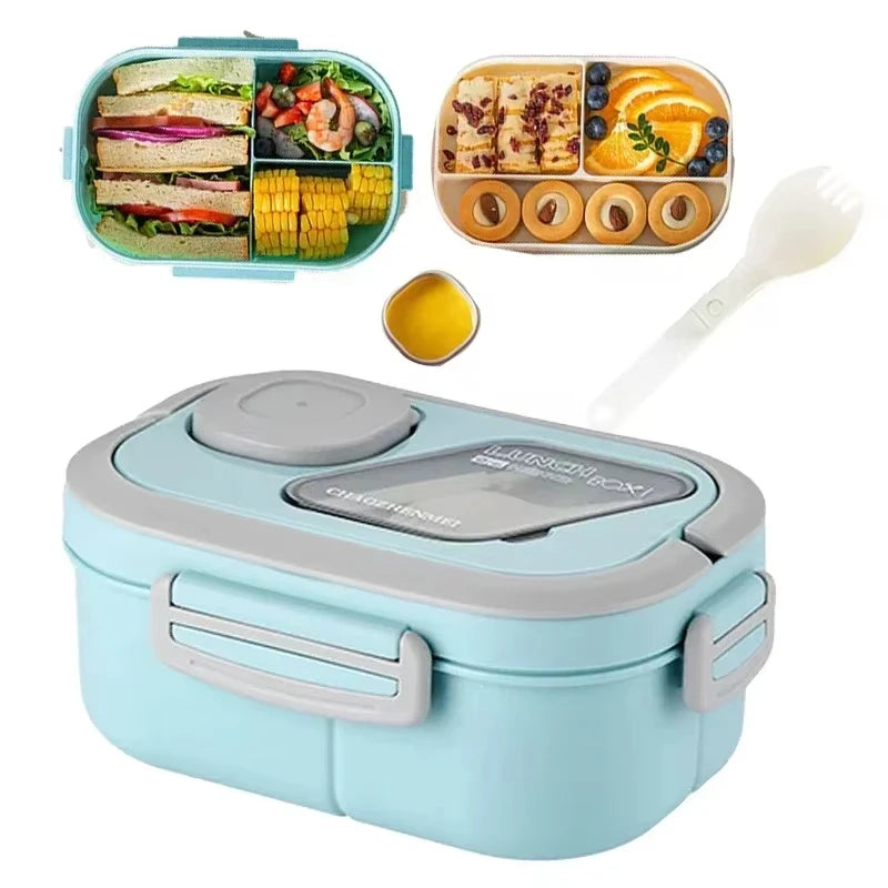 3-Piece Insulated Lunch Box Set with Reusable Cutlery