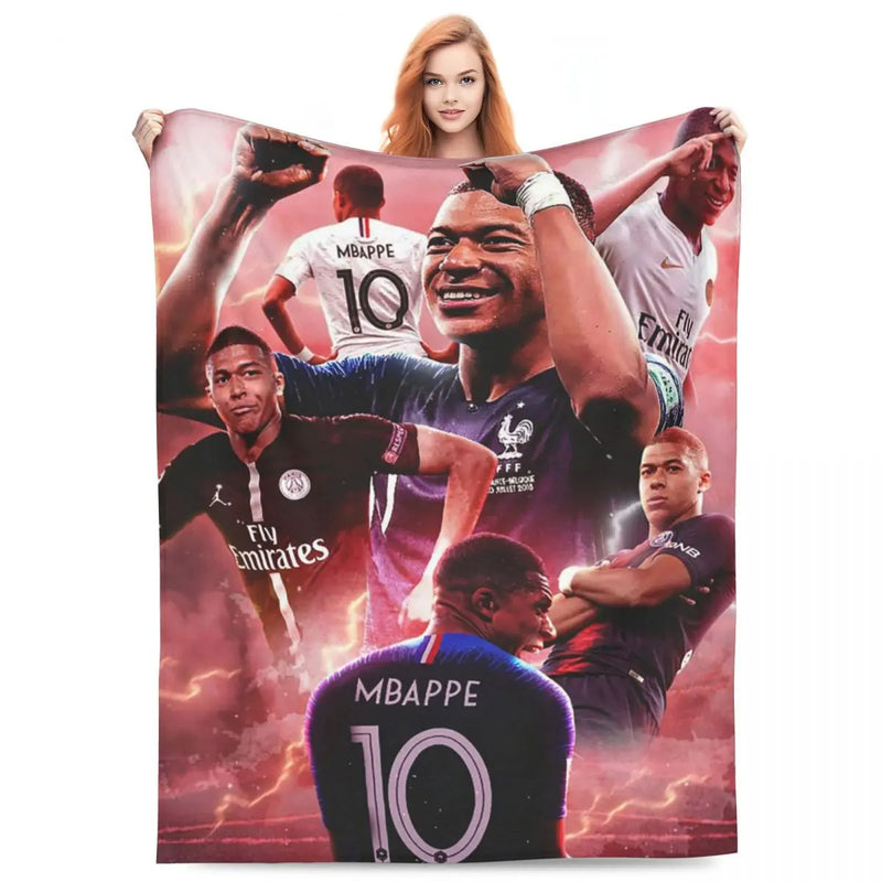 Manta de Fútbol para Fans de Mbappé