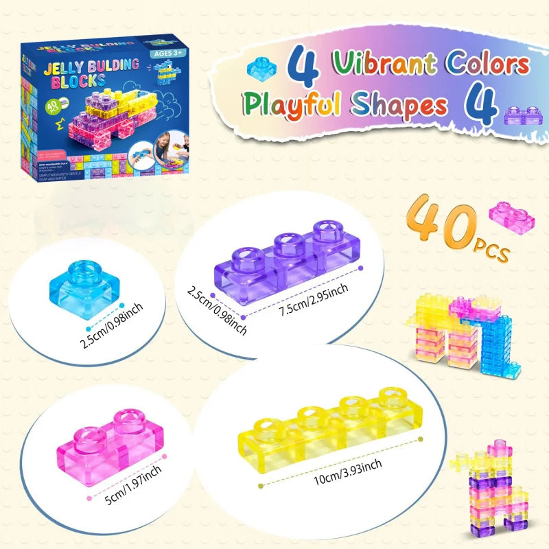 Soft Jelly Building Blocks Sensory Toy Set